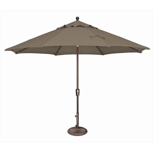 Simplyshade 11 ft. Catalina Octagon Push Button Tilt Market Umbrella Taupe SSUM92-1100-D3474 - main